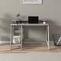 Hanah Home Escritorio de Estudio Gris con Estantes
